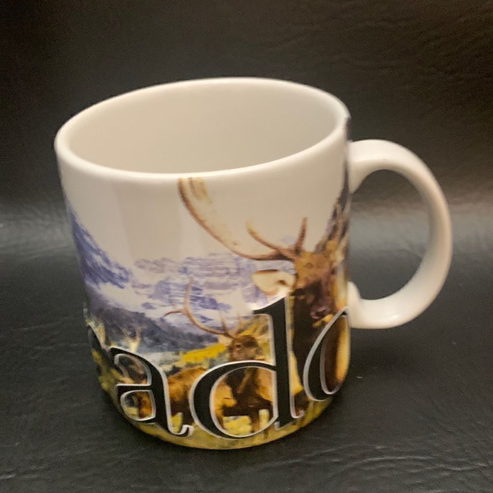 America-ware Colorado Raised Lettering Ski Hunting Deer 20 Oz Mug Thailand 2007